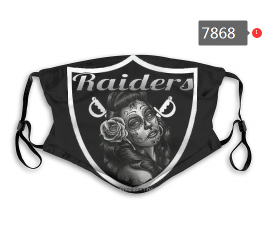 NFL 2020 Oakland Raiders #21 Dust mask with filter->nfl dust mask->Sports Accessory